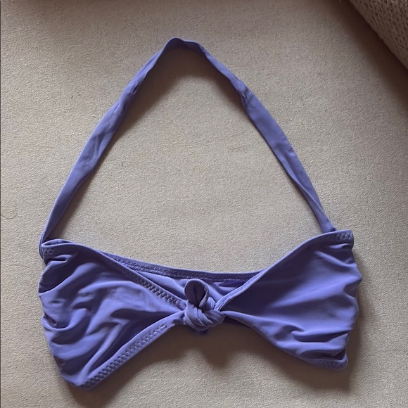 Norma Kamali Lilac Ty Front Bikini Top - Picture 2 of 2